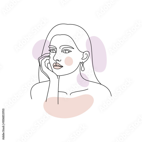 monoline Timeless Feminine Skincare and Beauty Logo