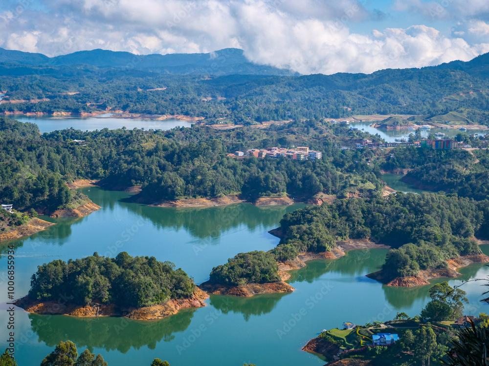 Fototapeta premium Site du Penon de Guatapé en Colombie