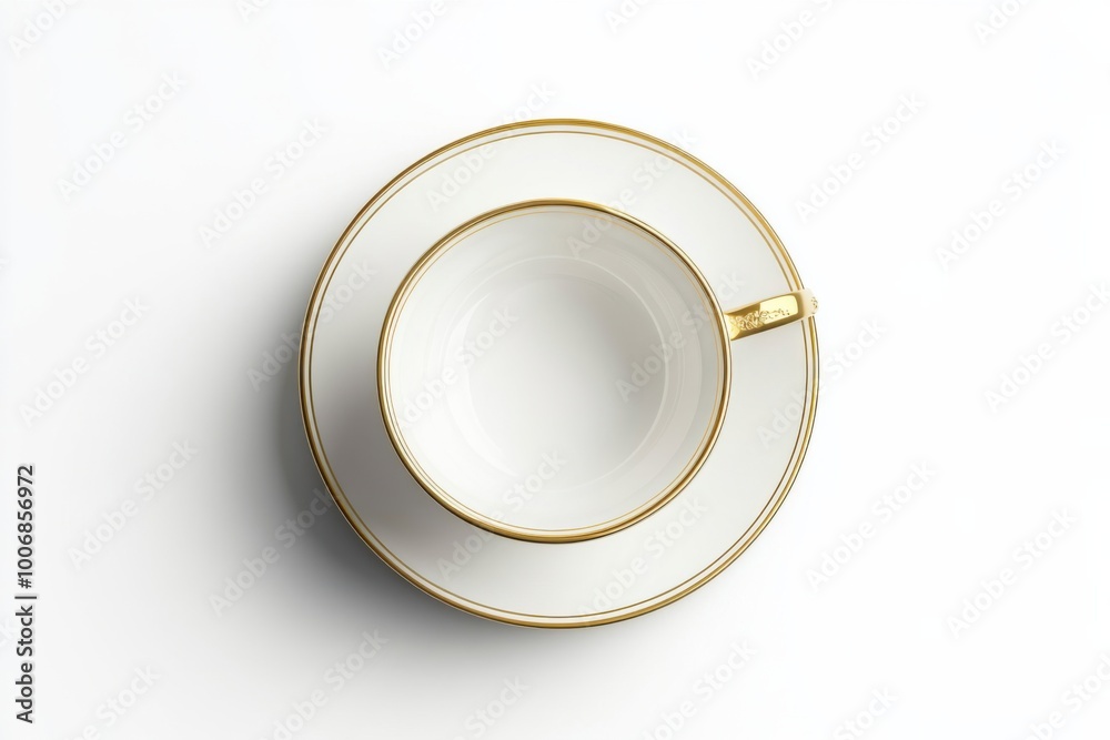 Delicate Bone China Teacup with Floral Pattern Delicate Bone China Teacup with Floral Pattern