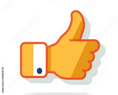 Vector emoji thumbs down icon with a flat, matte finish on a crisp white background, isolated and giving a professional, clean appearance