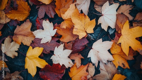 fall leaves covering the ground 