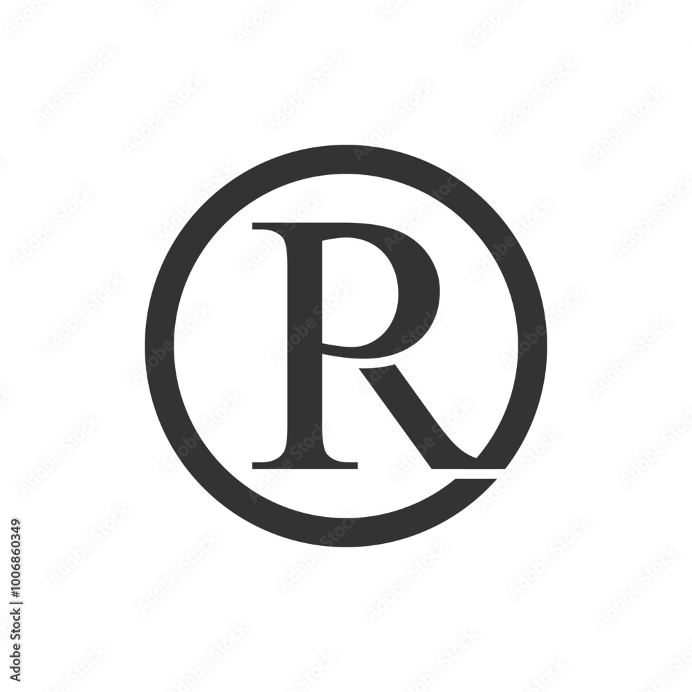 elegant p and r letter combination logo design