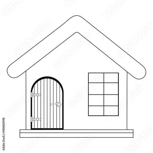 Simple house design icon vector, House Icon with Editable Stroke and Pixel Perfect.  Minimalist black house icon, Collection home sign, flat style houses in outline and line design