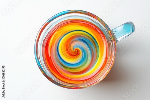 Handblown Colored Glass Tumbler photo