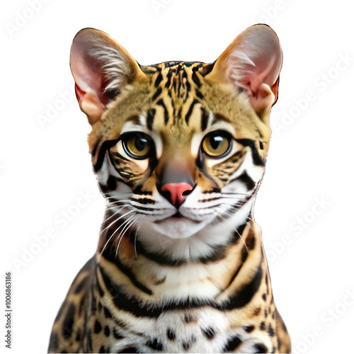 bengal cat isolated on white background