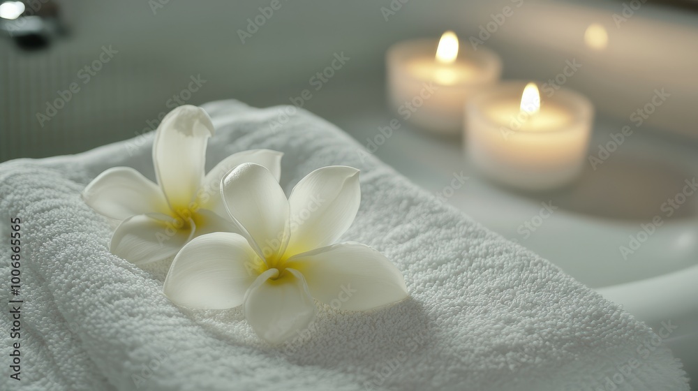 Spa background towel bathroom white luxury concept massage candle bath. Bathroom white wellness spa background towel relax aromatherapy flower accessory Zen therapy aroma beauty setting table salt oi Spa background towel bathroom white luxury concept massage candle bath. Bathroom white wellness spa background towel relax aromatherapy flower accessory Zen therapy aroma beauty setting table salt oi