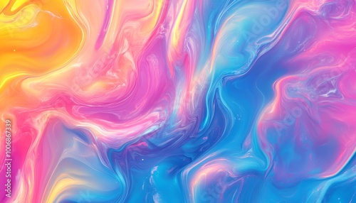 Wallpaper Mural Vibrant Ocean Swirls in Blue Pink with Marbled Texture Fluid Motion Torontodigital.ca