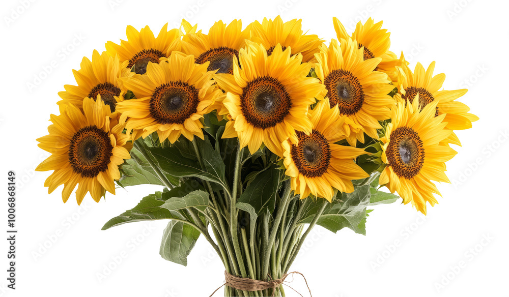 Obraz premium Vibrant sunflowers in full bloom for romantic touch