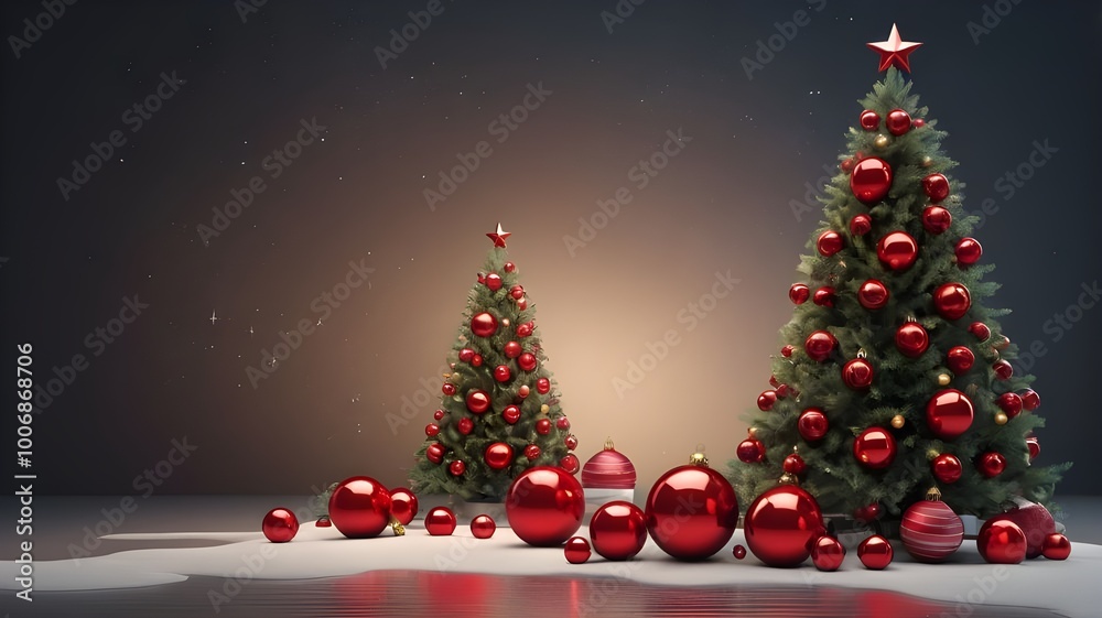 christmas tree and decorations