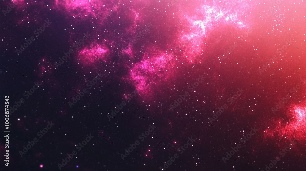 Obraz premium Enchanting Cosmic Nebula: A Celestial Symphony of Vibrant Hues