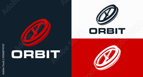 Satellite Galaxy orbital logo design