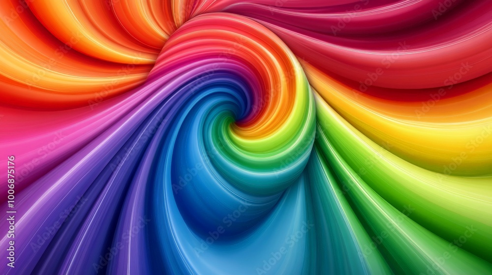 Vibrant Spiral of Colorful Swirl Vibrant Spiral of Colorful Swirl