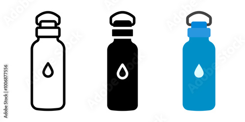 Bottle icon set. Tumbler sign. for mobile concept and web design. vector illustration on white background