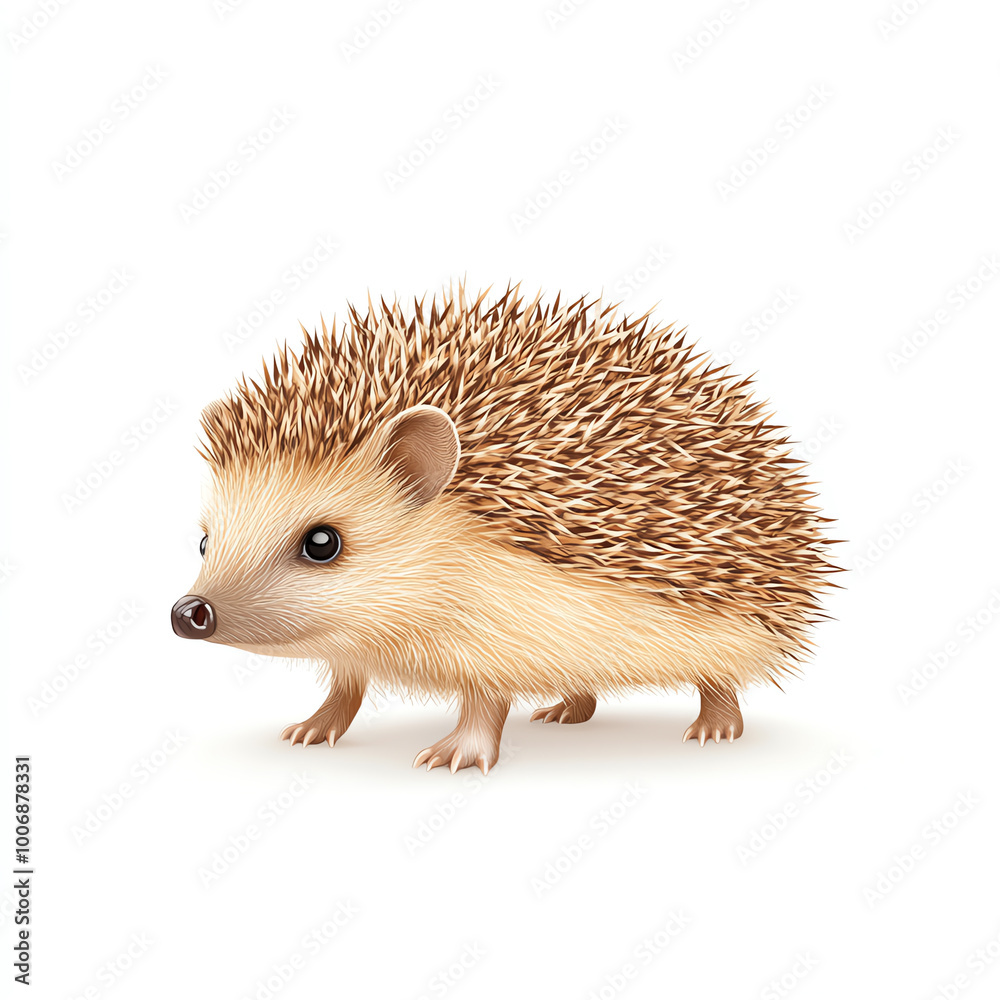 Cute hedgehog illustration on a white isolated background. Cute hedgehog illustration on a white isolated background.