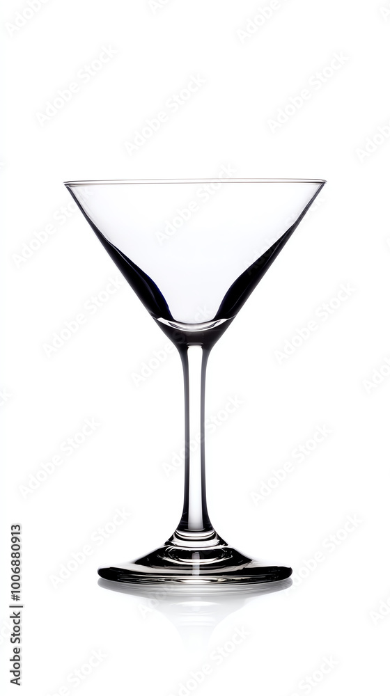Elegant martini glass on a white isolated background. Elegant martini glass on a white isolated background.