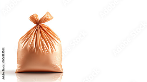 Garbage bag, isolated on white background photo