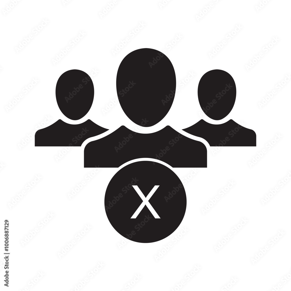 Professional services icon with cancel sign. Professional services icon and close, delete, remove symbol. Vector icon Professional services icon with cancel sign. Professional services icon and close, delete, remove symbol. Vector icon