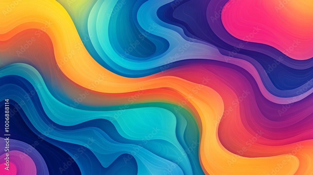 Fototapeta premium Vibrant Layers of Color in Abstract Landscape