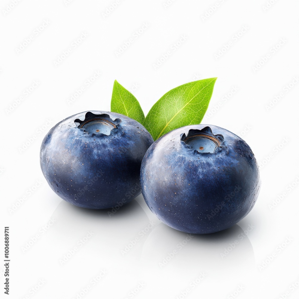 Fresh Blueberries on White Background Fresh Blueberries on White Background