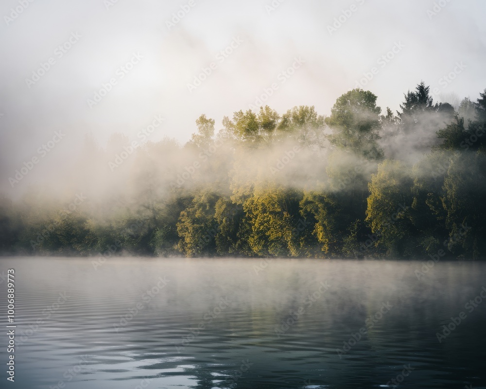 fog in forest fog in forest