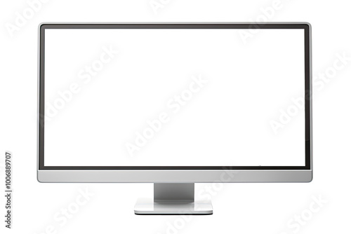 Computer monitor on white background