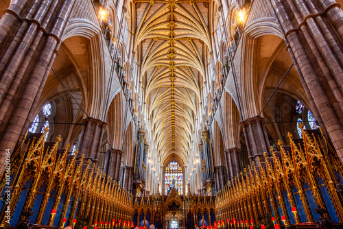Fotografía Interiors of Westminster Abbey, London, UK