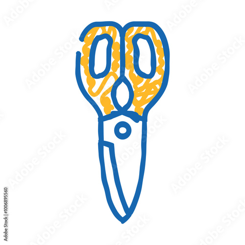 kitchen shears kitchen cookware doodle icon sketch vector. kitchen shears kitchen cookware sign. isolated symbol illustration