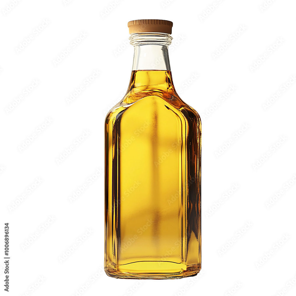 bottle of vegetable oil on a white background bottle of vegetable oil on a white background
