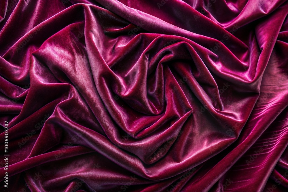 Obraz premium Burgundy velvet fabric close-up with luxurious folds