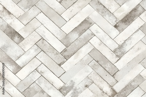 White Herringbone Wall