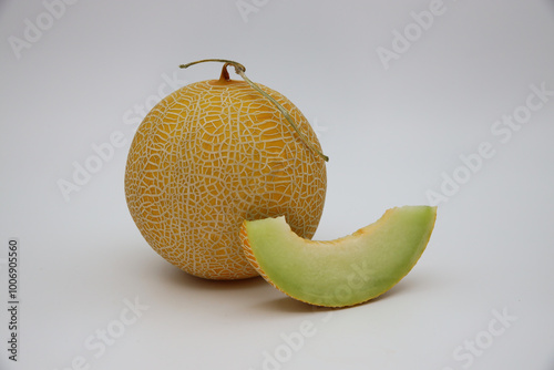 melon on a white background