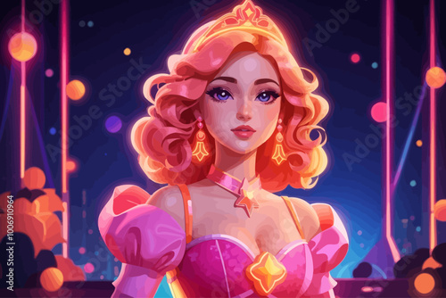 princesa peach cartoon illustration