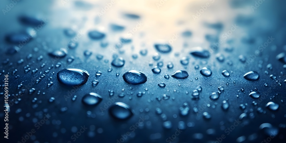 Mesmerizing Macro Droplets on Smooth Surface Creating a Calming Ambiance Mesmerizing Macro Droplets on Smooth Surface Creating a Calming Ambiance
