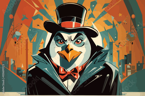 The Penguin villain cartoon illustration