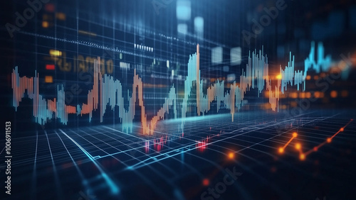 .Analysis finance grow graph and market investment. Financial business plan,earnings,sale and strategy. Stock market chart, exchange financial growth diagram.