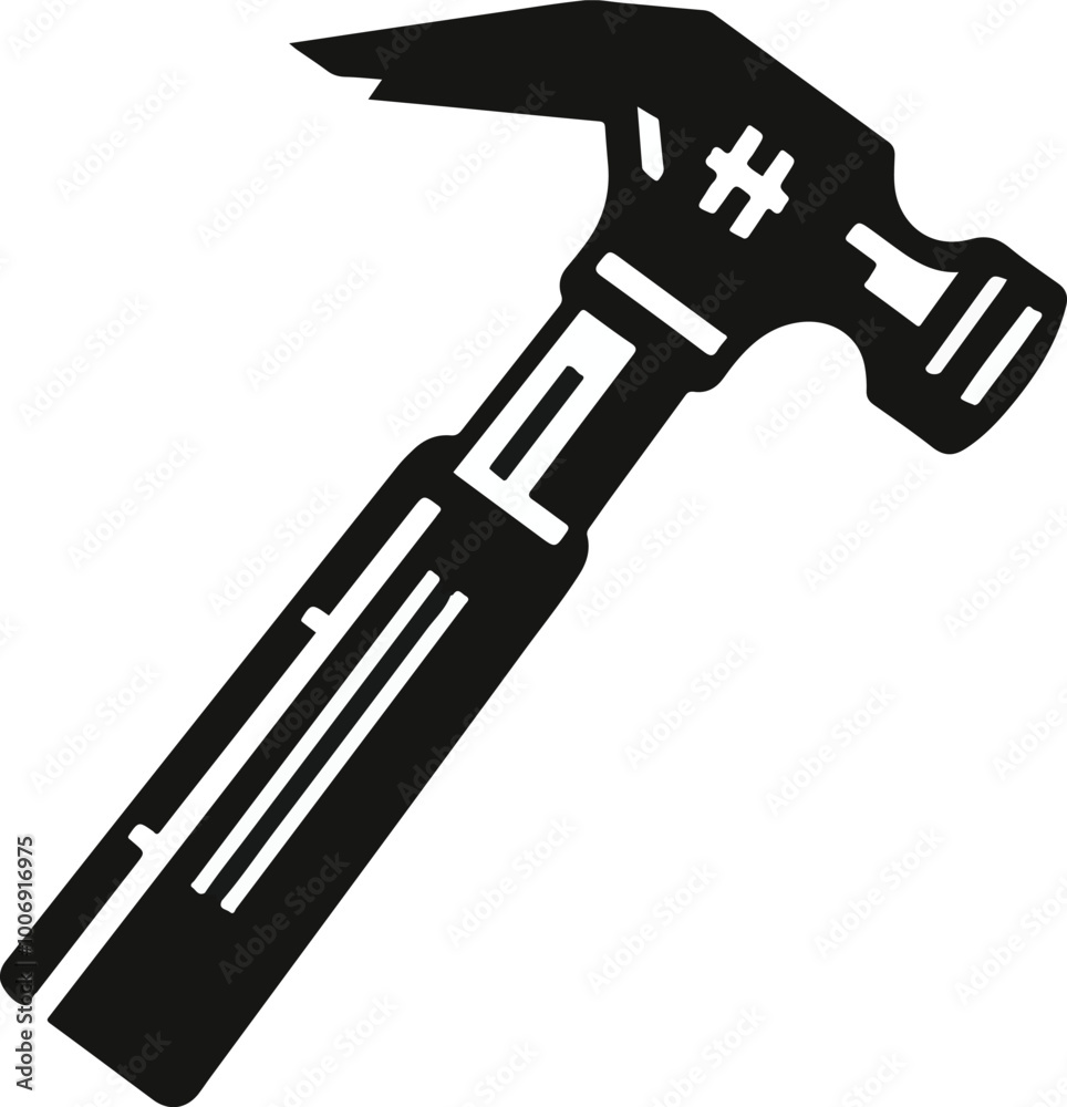 Hammer icon. Black, minimalist icon isolated on white background. Hammer simple silhouette. Web site page and mobile app design vector element Hammer icon. Black, minimalist icon isolated on white background. Hammer simple silhouette. Web site page and mobile app design vector element