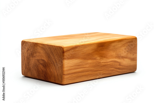 Wooden cutting board on white isolate background.