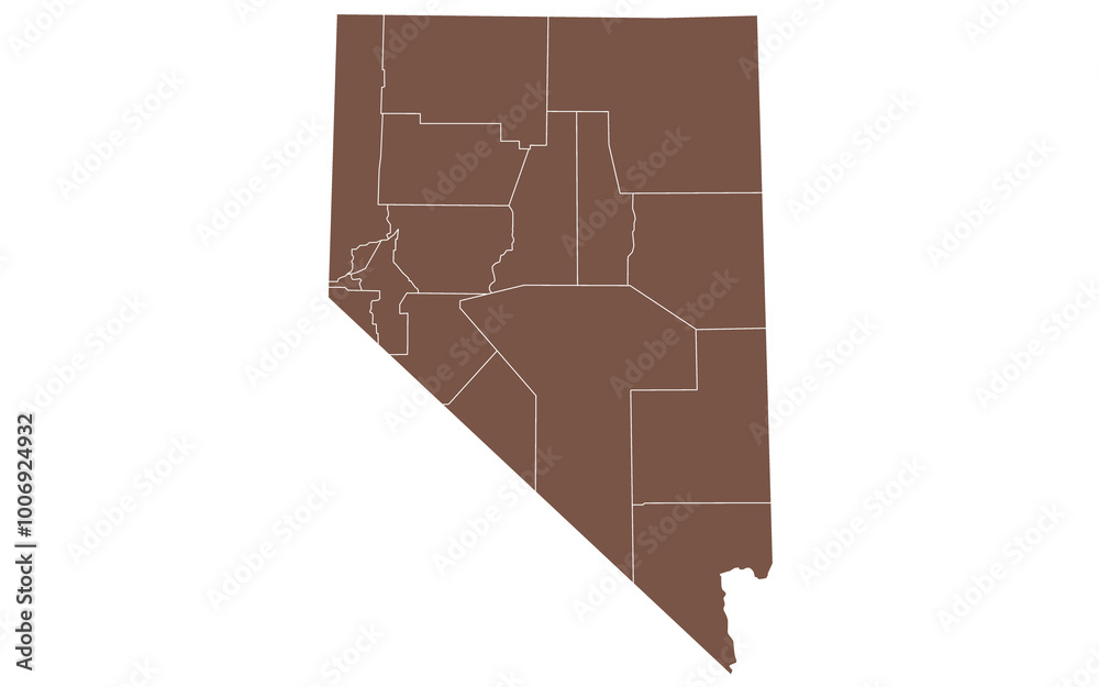 Nevada administrative map. counties map of Nevada, blank Map, empty map of Nevada Nevada administrative map. counties map of Nevada, blank Map, empty map of Nevada