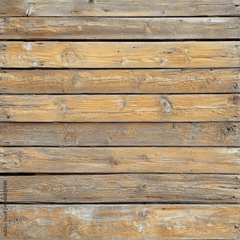 Weathered wooden boards create rustic and warm backdrop, showcasing natural textures and colors of aged wood. This image evokes sense of nostalgia and simplicity Weathered wooden boards create rustic and warm backdrop, showcasing natural textures and colors of aged wood. This image evokes sense of nostalgia and simplicity