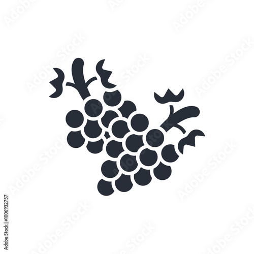 grapes icon. vector.Editable stroke.linear style sign for use web design,logo.Symbol illustration.