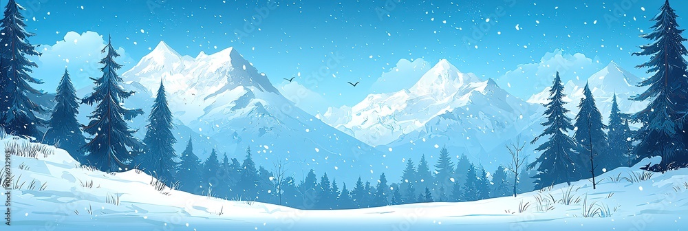 custom made wallpaper toronto digitallandscape in winter, wide background