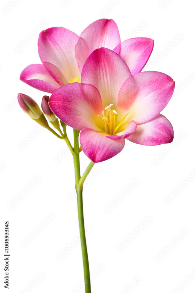 Delicate Pink Freesia Flower Isolated on Transparent Background Delicate Pink Freesia Flower Isolated on Transparent Background