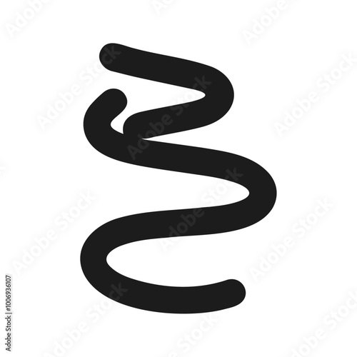 Curve bounce spiral metallic machine spring vector icon design