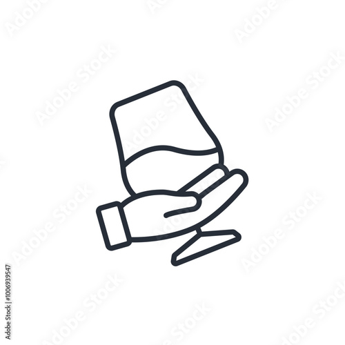 wine tasting icon. vector.Editable stroke.linear style sign for use web design,logo.Symbol illustration.