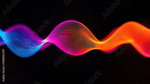 Dynamic vibration wallpapers and sound wave frequencies AI generated images photo