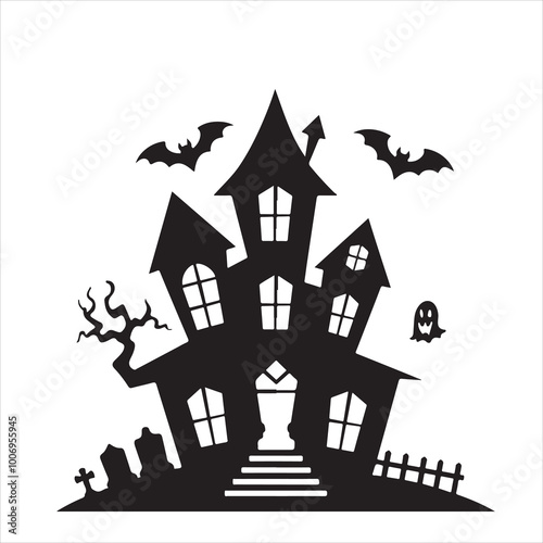 Halloween vector, and Jack-o'-lantern, Ghost, Bat, Black Cat, Spider Web, Witch Hat, Moon and Stars, Skeleton, Vampire, Zombie