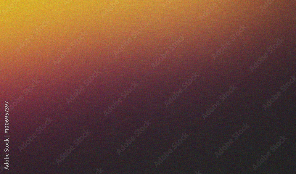 Red orange white illuminated spots on black, grainy color gradient background, noise texture effect, copy space