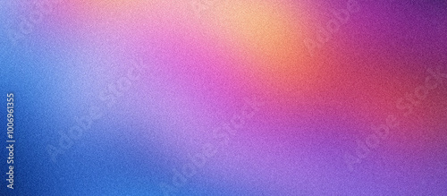 "Abstract Gradient Background with Pink-Yellow-blue Grainy Texture | Grunge Noise Banner & Poster Design"