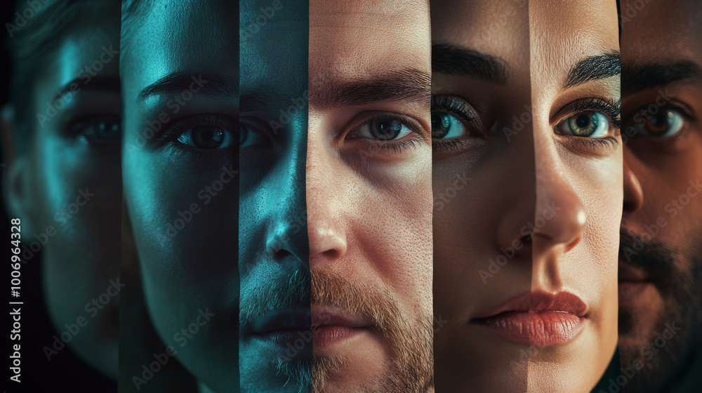 Mental health awareness campaign poster, diverse faces, strong messages of support and hope Mental health awareness campaign poster, diverse faces, strong messages of support and hope