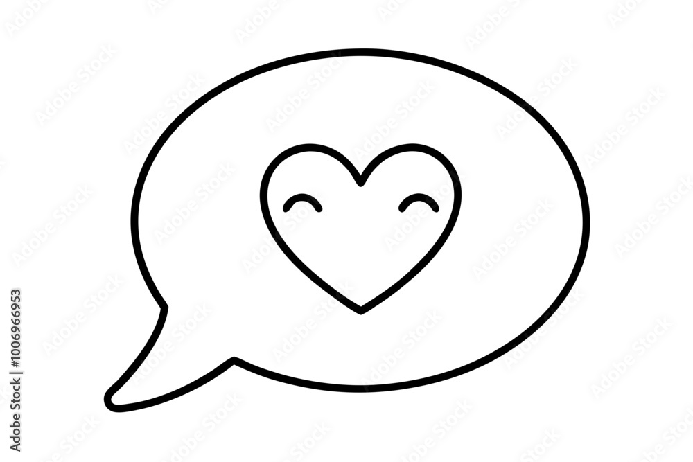 Love in Every Word A Vector Illustration of a Heart Inside a Chat Bubble
Love in Every Word A Vector Illustration of a Heart Inside a Chat Bubble
